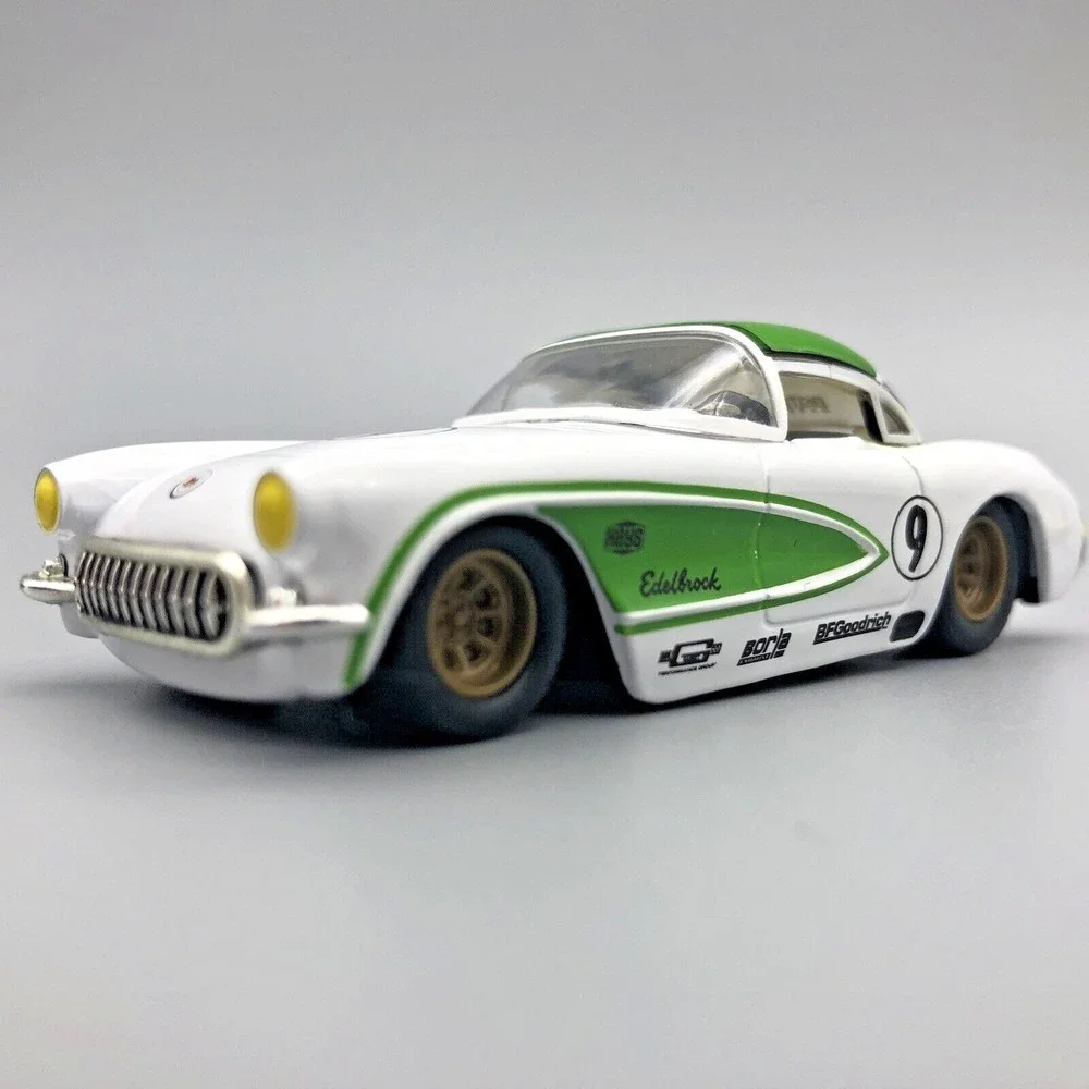 Jada Bigtime Muscle 1957 57 Chevy Chevrolet Corvette Drag Car White Diecast 1/64